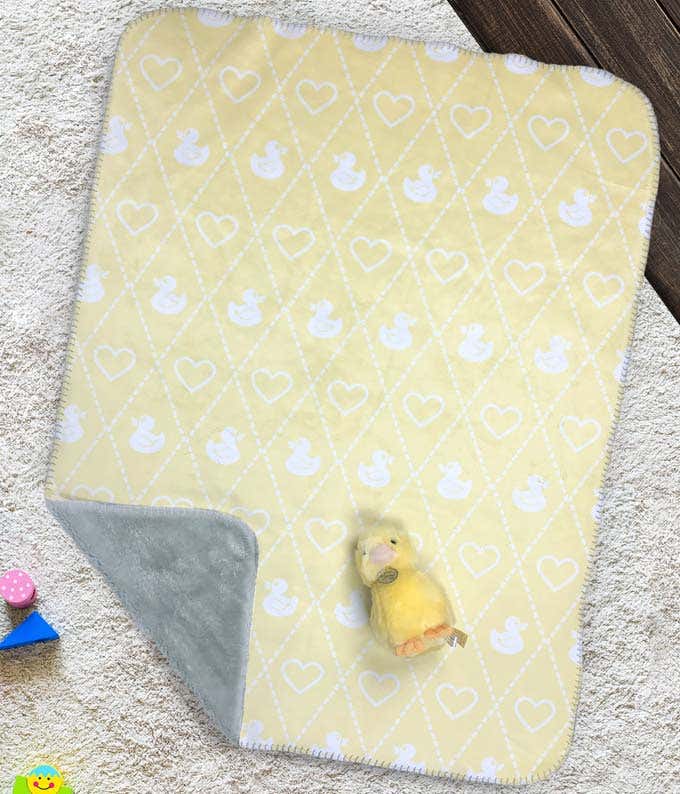 Baby Blanket & Stuffed Duckling Set