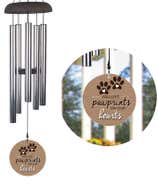Pawprint Hearts Wind Chime