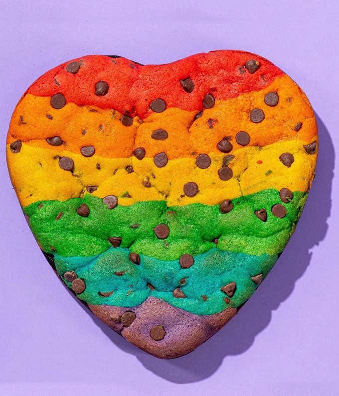Rainbow Pride Cookie & Brownie Cake