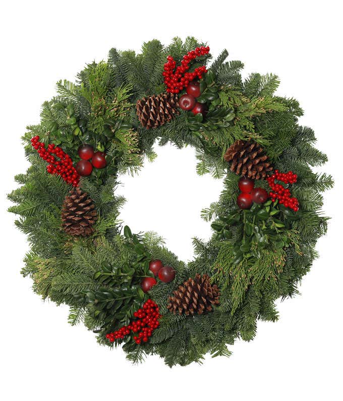 Apple Berry Holiday Wreath
