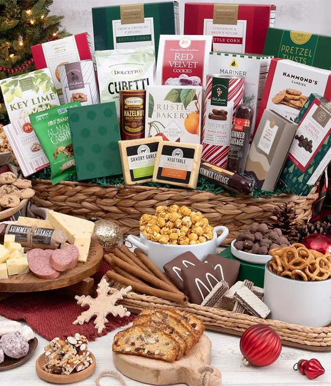 Jumbo Merry Christmas Snack Basket