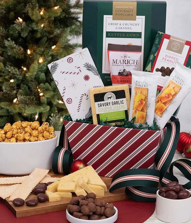 Crackers &amp; Cheese Holiday Gift Basket
