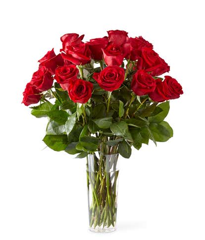 Two Dozen Long Stem Red Rose Bouquet