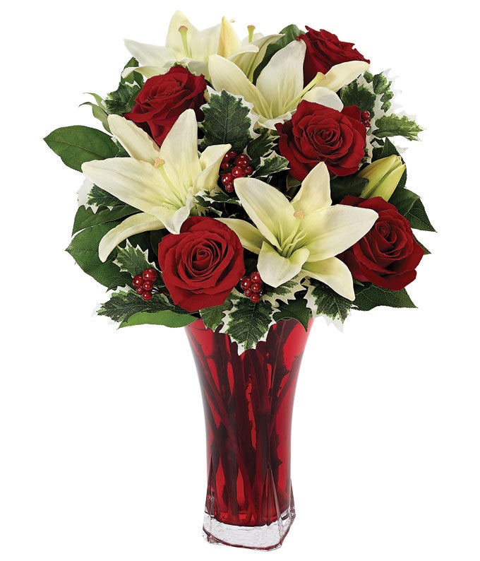 Crimson Christmas Bouquet at From You Flowers