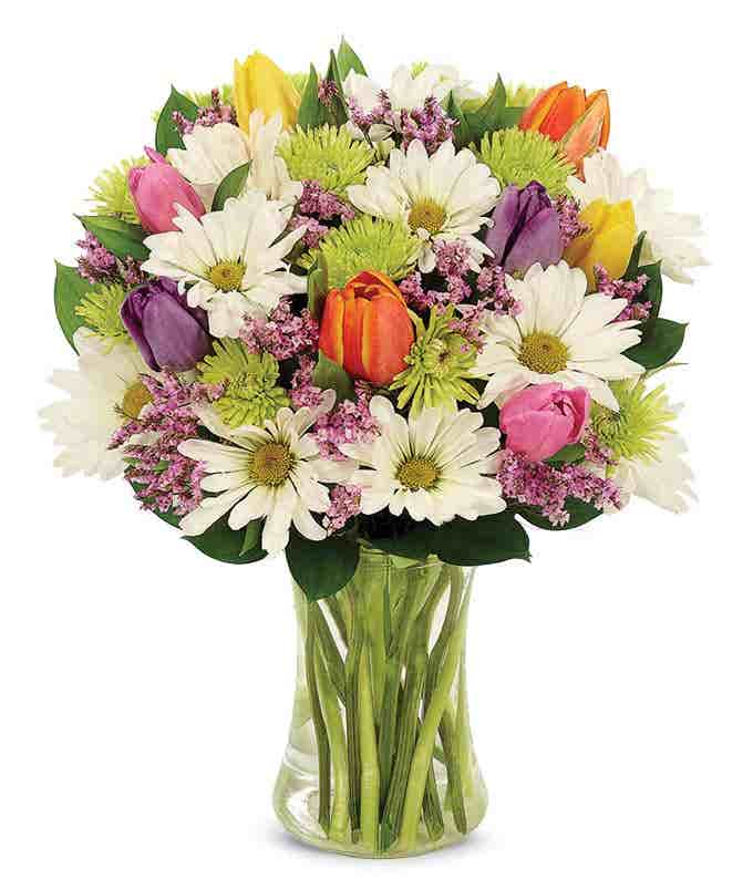 Rainbow Tulip Bouquet 20 Stems at From You Flowers