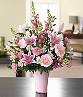 Lovely Pink Rose & Lily Bouquet