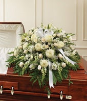 White Mixed Half Casket Cover