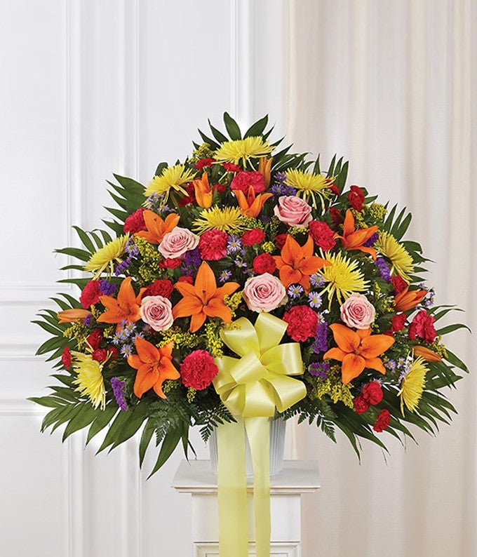 Multicolor Bright Sympathy Standing Basket