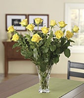 Enchanting Yellow Dozen Roses