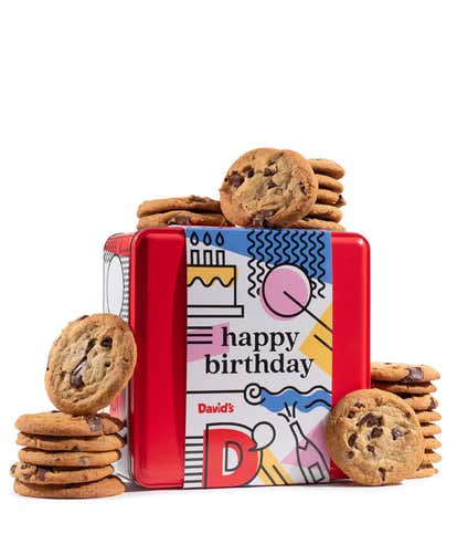 1lb Tin of Fresh Baked Birthday Cookies
