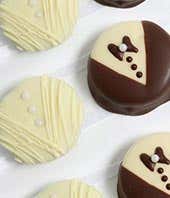 Bride & Groom Chocolate Covered OREO Cookies - 12 Pieces