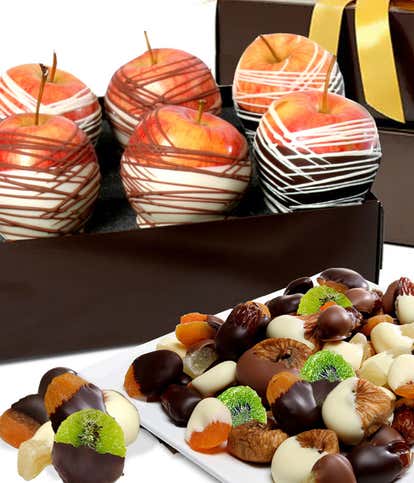 Decadent Chocolate Covered Fruit Gift Tower