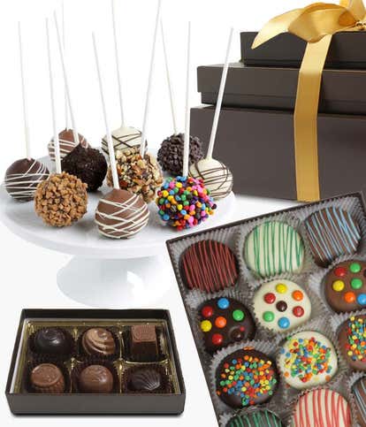Chocolate Covered Birthday Gift Tower