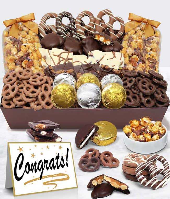 Congrats - Belgian Chocolate Covered Snack Tray