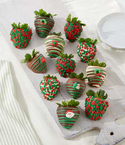 Christmas Belgian Chocolate Covered Strawberries 