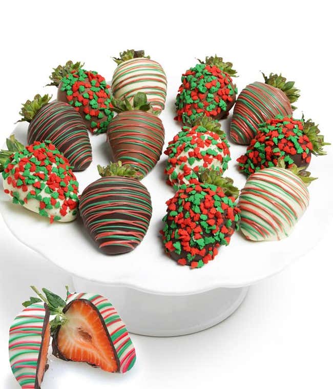 Holiday Belgian Chocolate Covered Strawberries (12)