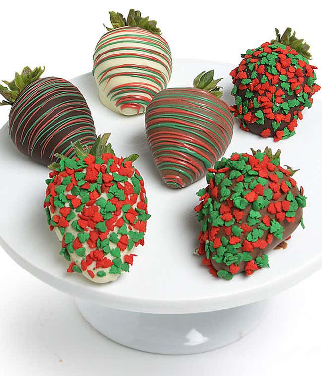 Holiday Belgian Chocolate Covered Strawberries