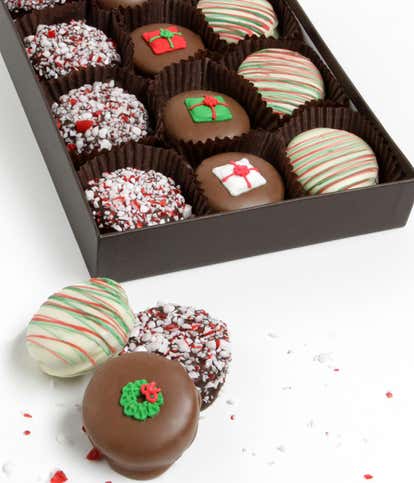 Peppermint Christmas Belgian Chocolate Covered Oreos 