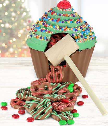 Breakable Belgian Chocolate Christmas Cupcake