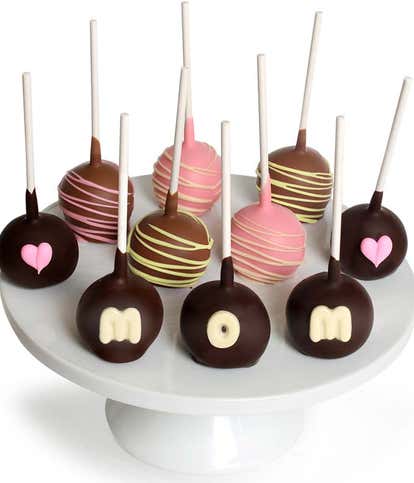 Mother's Day Chocolate Covered Cake Pops