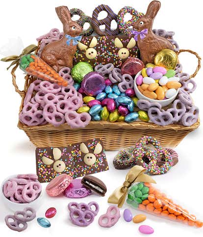 Happy Easter! Candy and Chocolate Treats Basket - Premium