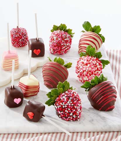 Love Chocolate Covered Strawberries & Cheesecake Pops (12 pc)