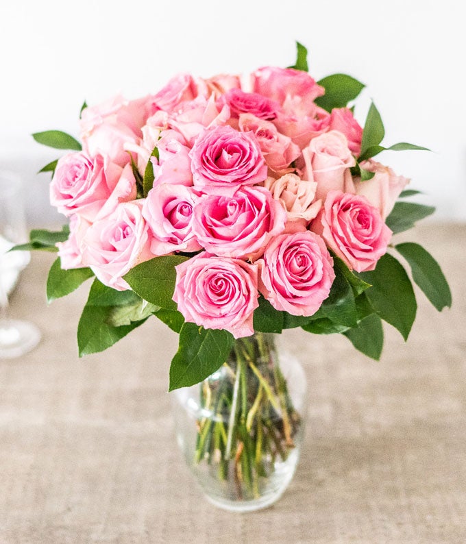 Pink and White Lilies with White Wine at From You Flowers