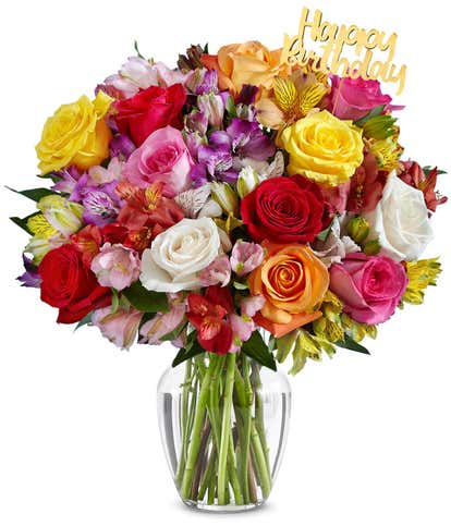 Deluxe Bright & Sunny Birthday Bouquet