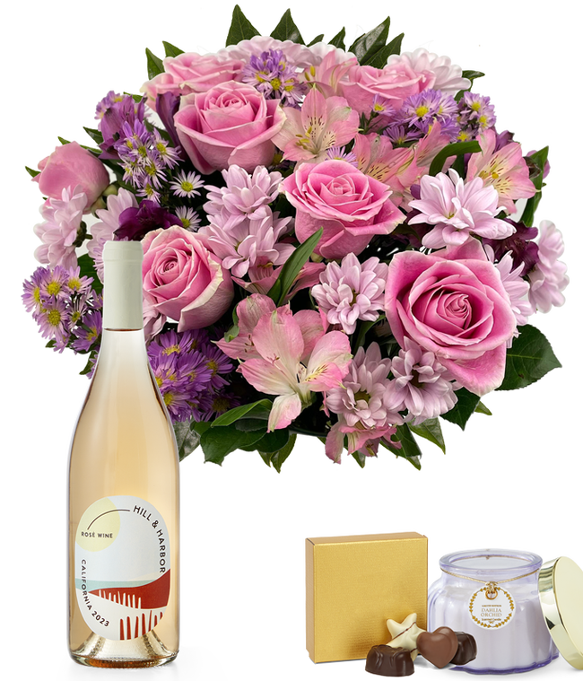 Partial image of Premium Lavender Love For Mom Bundle without vase.
