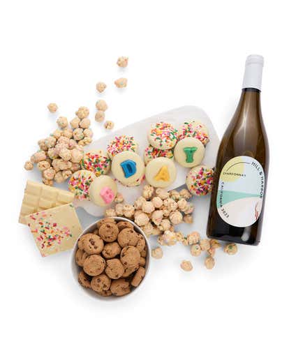 Birthday Celebration Gift Box with California White Wine