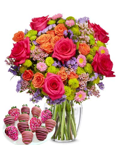 Strawberry Sundae with Chocolate Berries