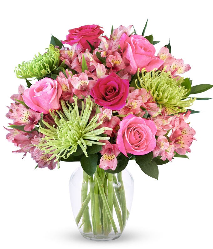 Pink Rose Succulent Garden at From You Flowers
