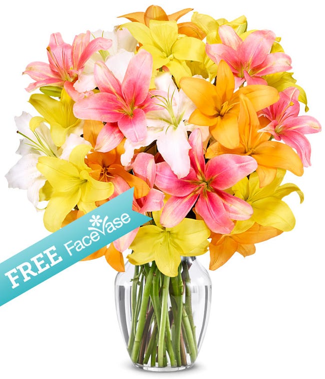 Free Vase Flowers Delivered with Vase Included