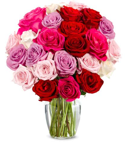 Two Dozen Romantic Roses