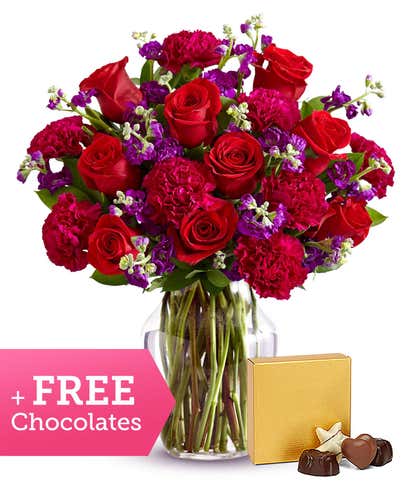 Enchanted Garden Rose Bouquet with FREE Chocolates
