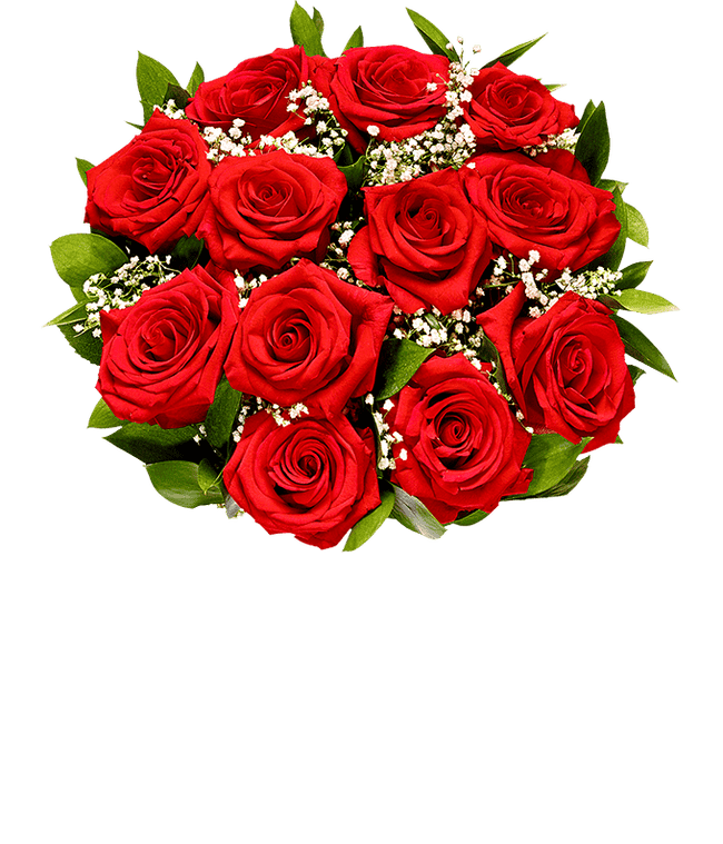 Partial image of Love Emoji Red Rose Bouquet without vase
