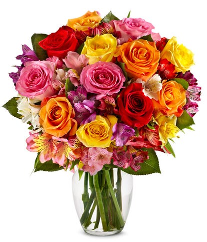 Rainbow Tulip Bouquet - 20 Stems at From You Flowers
