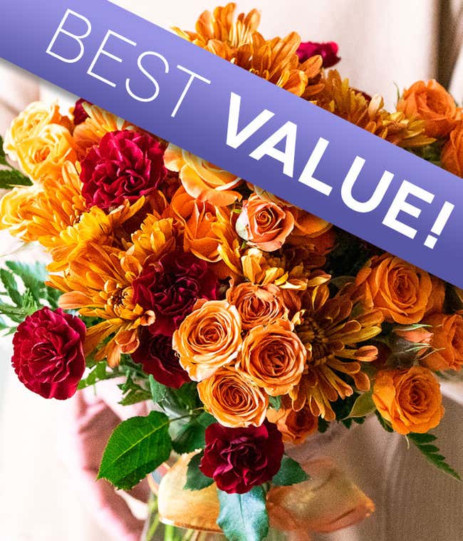 Thanksgiving flowers arranged by a local florist for delivery