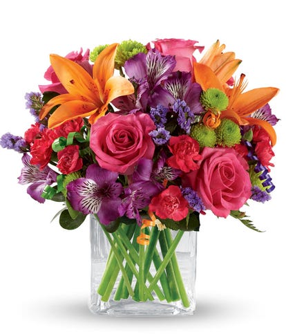 Basket Full of Birthday Blooms at From You Flowers