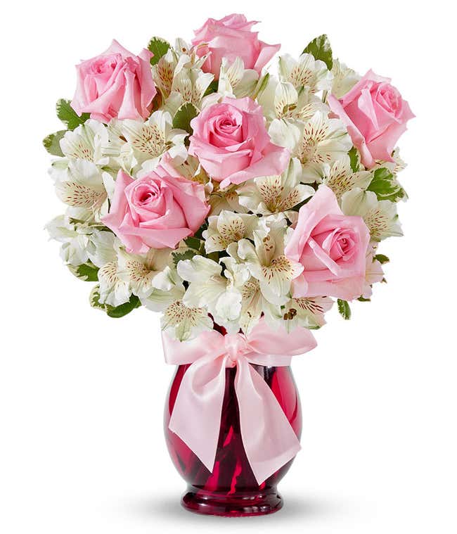 Flower delivery mothers day with pink roses