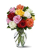 Mixed Roses | One Dozen Roses | FromYouFlowers