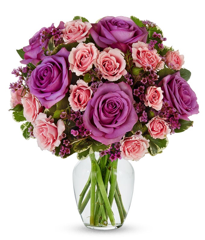 Two Dozen Red & Pink Roses at From You Flowers