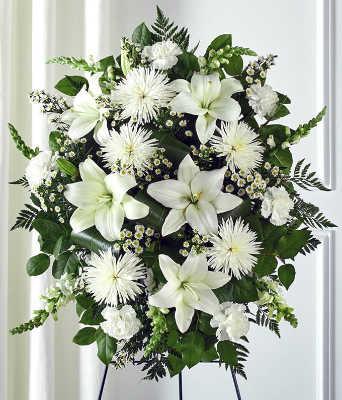 White Floral Standing Spray