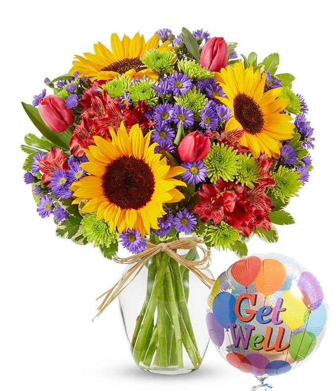 Get well on sale flower arrangements