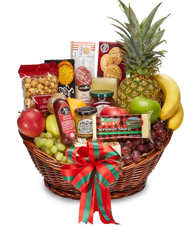 Gourmet Christmas Fruit & Snack Basket