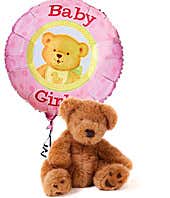 It's A Girl Bear & Balloon  