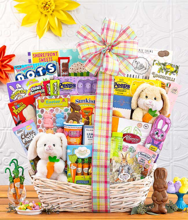 Premium Easter Plush &amp; Candy Basket