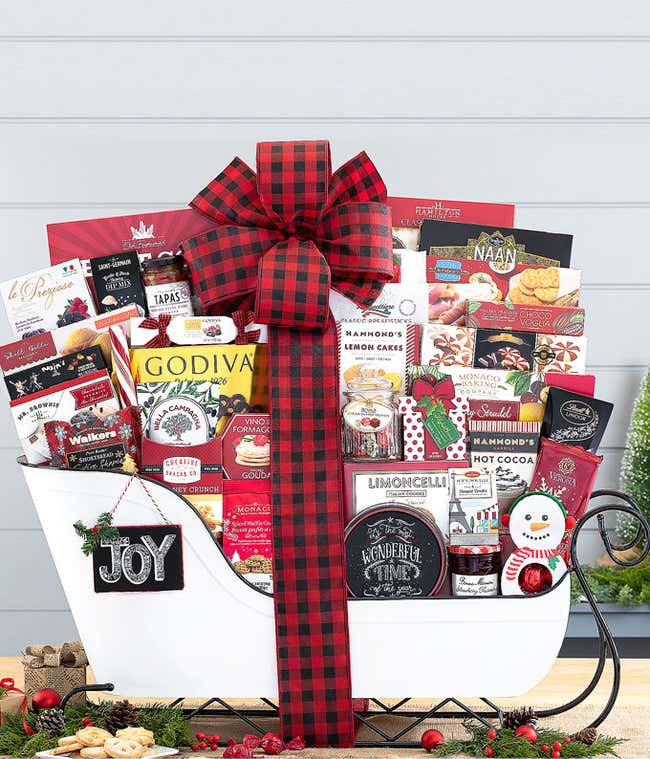 Festive Sleigh Gourmet Gift Basket