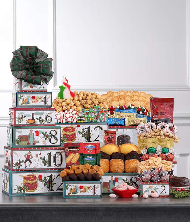 12 Days of Christmas Gourmet Gift Tower
