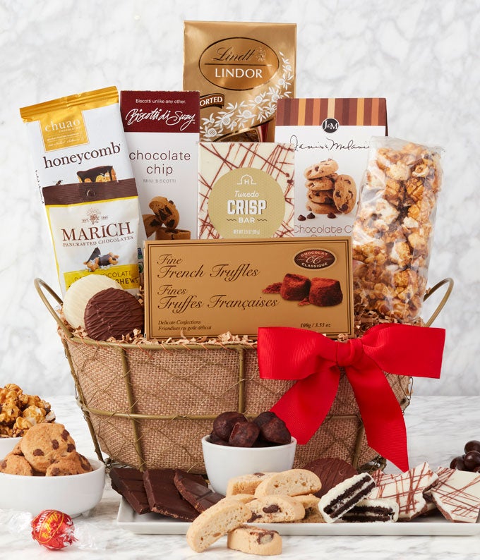 Chocolate Covered Cookie Basket at From You Flowers